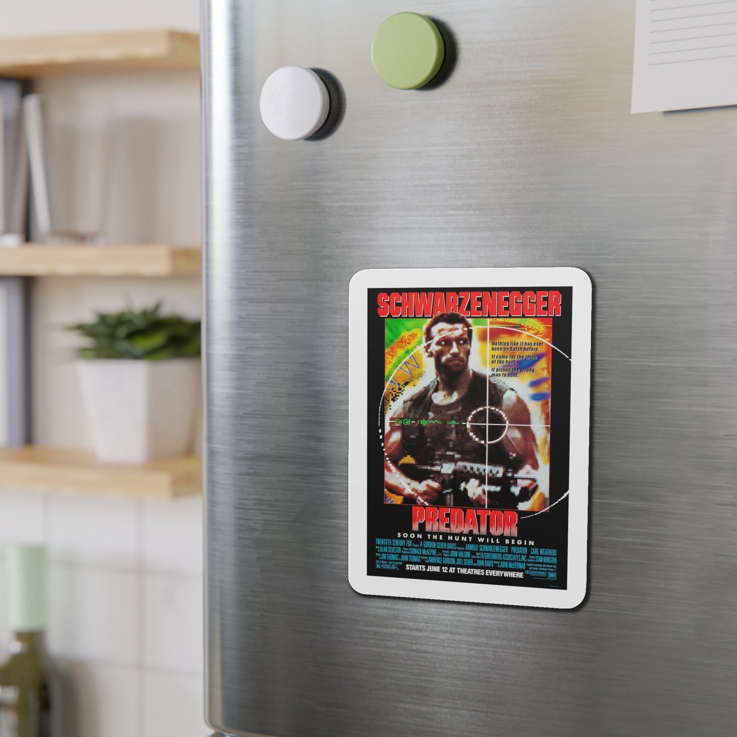 Predator 1987 Movie Poster Die-Cut Magnet-The Sticker Space