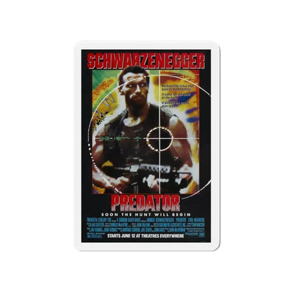 PREDATOR 1987 Movie Poster - Refrigerator Magnet 4 Inch Die-Cut - The Sticker Space