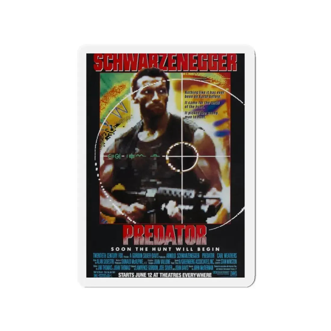 PREDATOR 1987 Movie Poster - Refrigerator Magnet - The Sticker Space