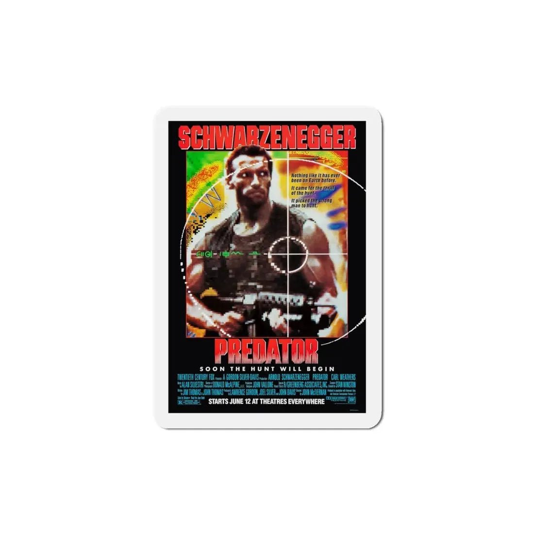 Predator 1987 Movie Poster Refrigerator Magnet - The Sticker Space