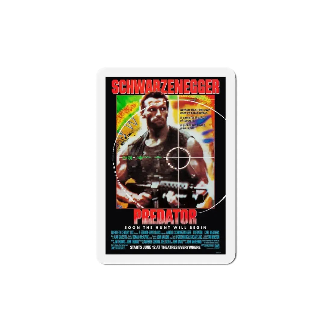 Predator 1987 Movie Poster Refrigerator Magnet - The Sticker Space