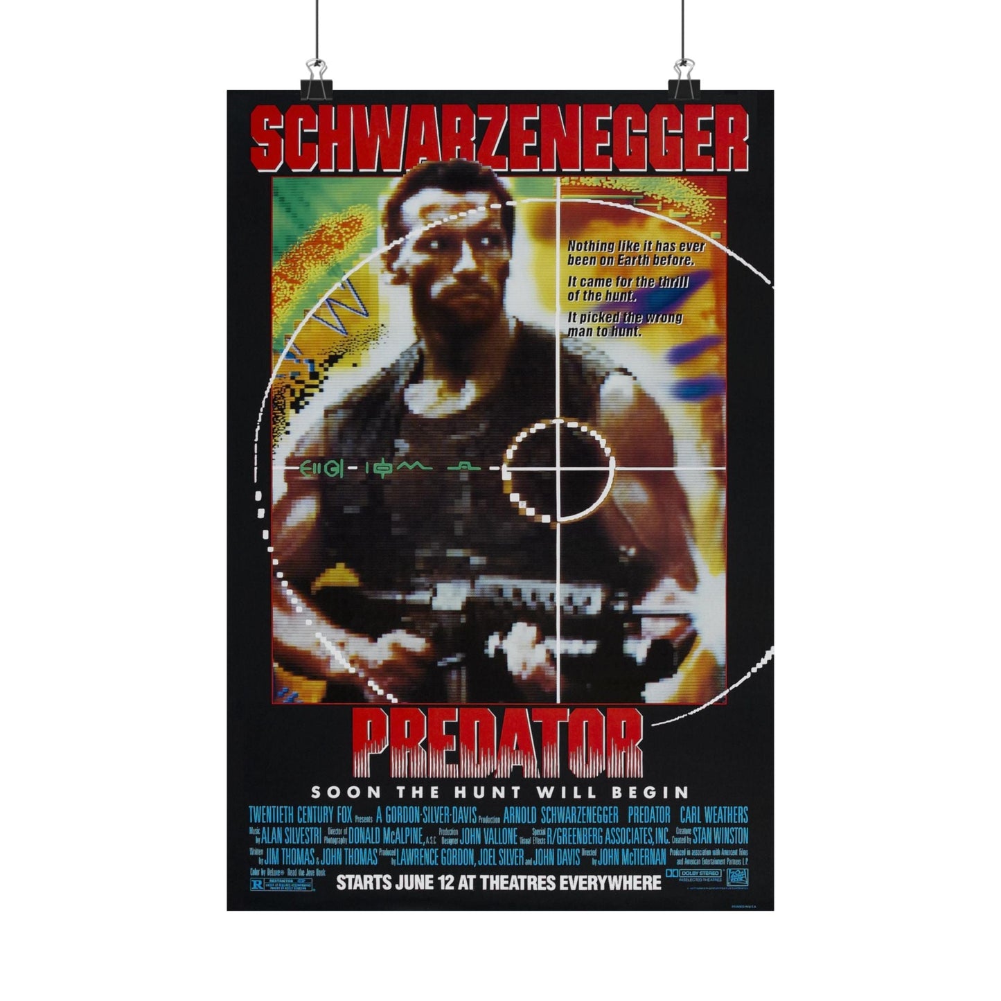 PREDATOR 1987 - Paper Movie Poster-12″ x 18″-The Sticker Space