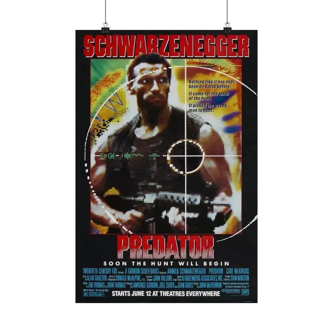 PREDATOR 1987 - Paper Movie Poster 16″ x 24″ Matte - The Sticker Space
