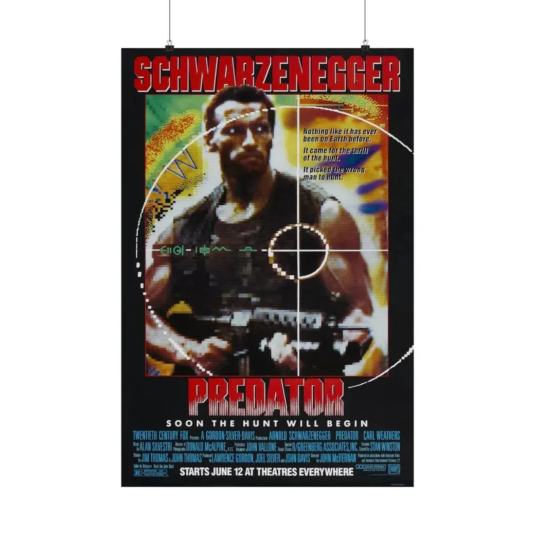 PREDATOR 1987 - Paper Movie Poster - The Sticker Space