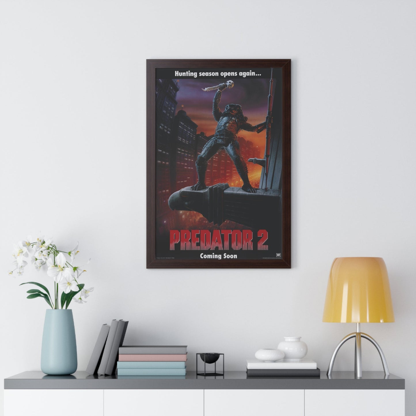 PREDATOR 2 (TEASER) 1990 - Framed Movie Poster-The Sticker Space