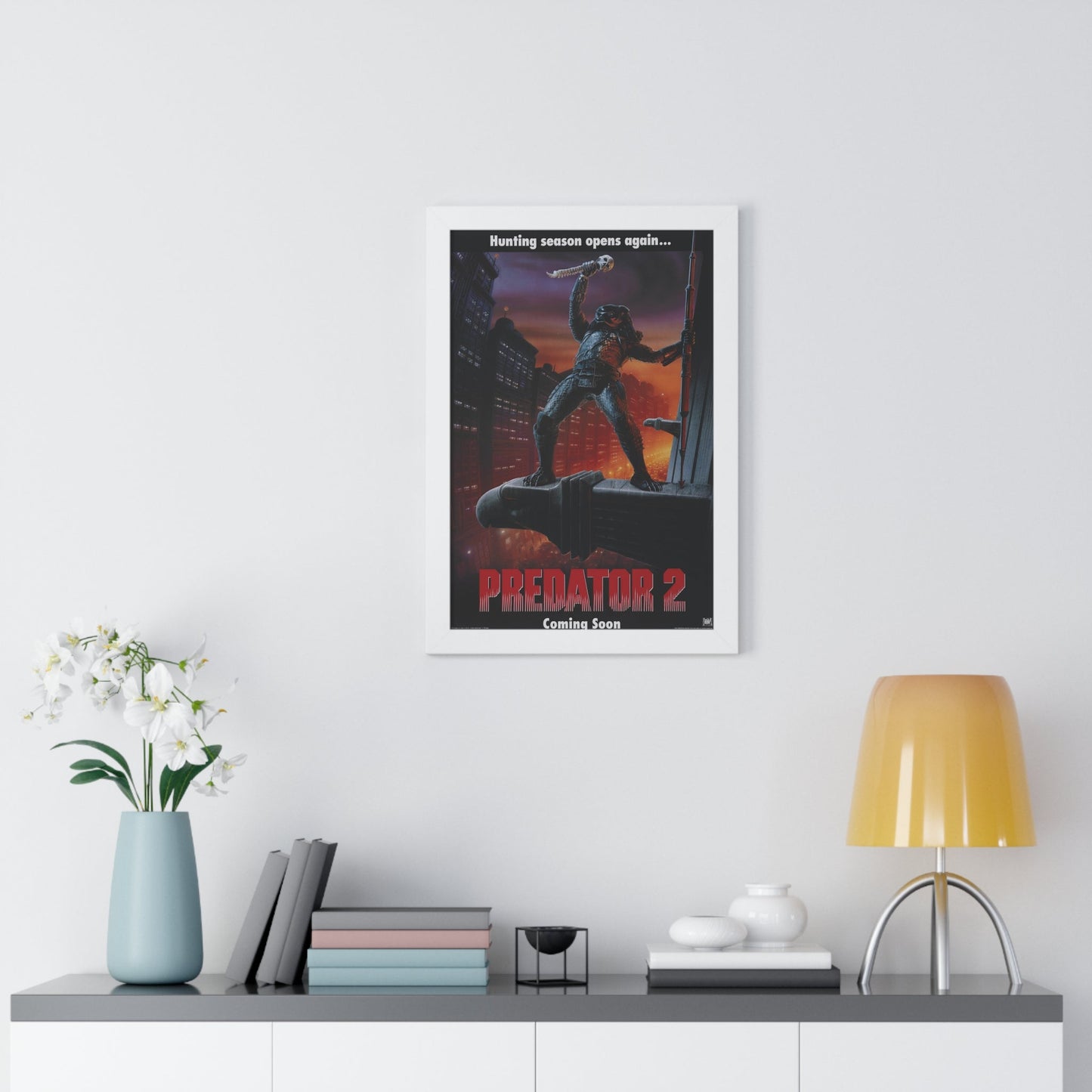 PREDATOR 2 (TEASER) 1990 - Framed Movie Poster-The Sticker Space