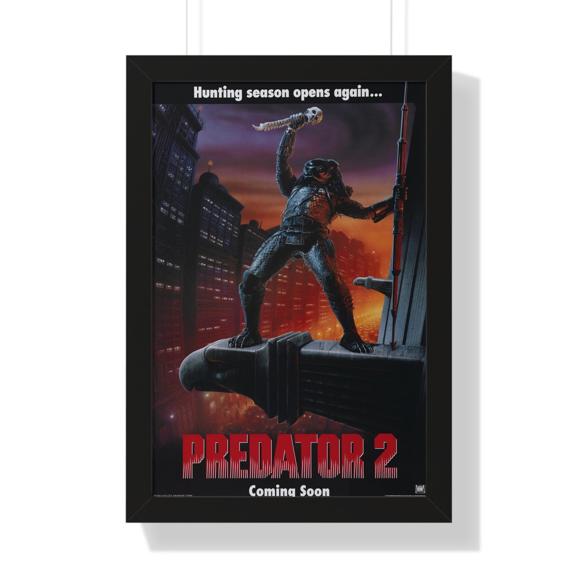 PREDATOR 2 (TEASER) 1990 - Framed Movie Poster-16″ x 24″-The Sticker Space