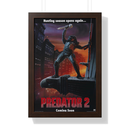 PREDATOR 2 (TEASER) 1990 - Framed Movie Poster-16″ x 24″-The Sticker Space