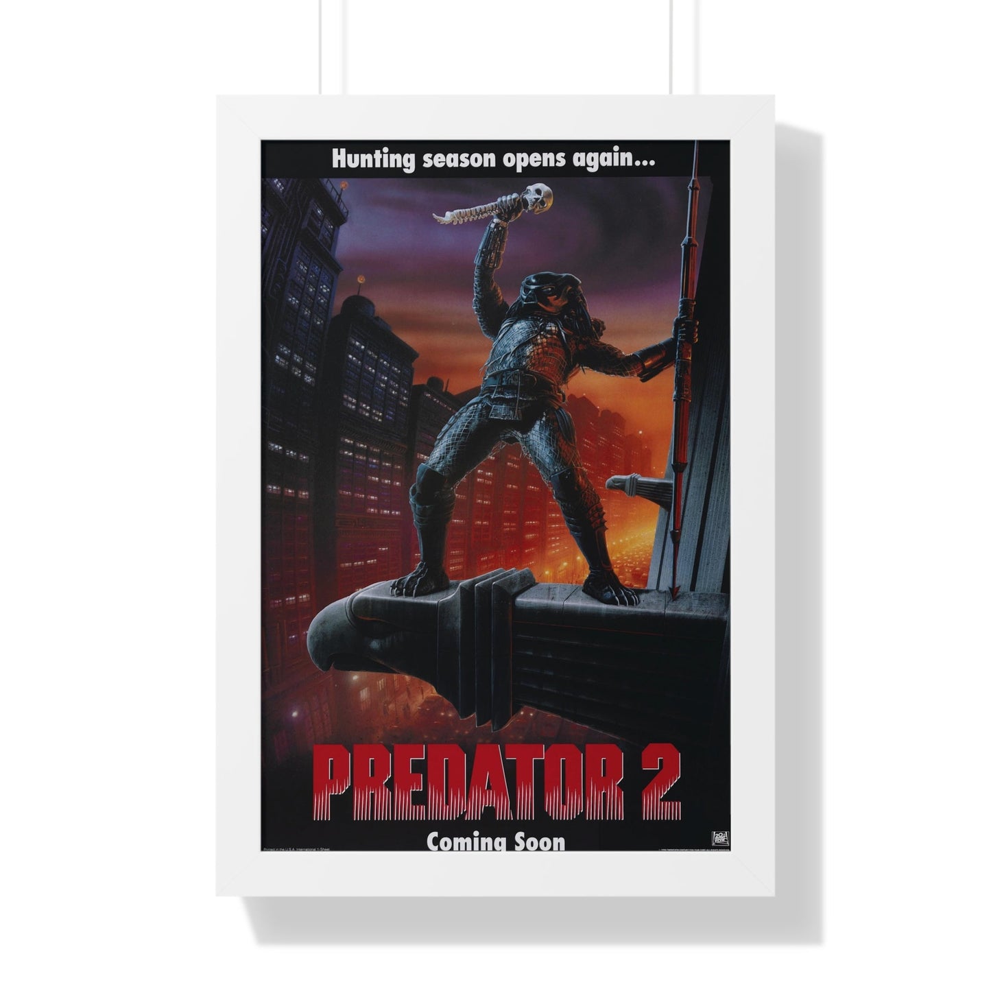 PREDATOR 2 (TEASER) 1990 - Framed Movie Poster-16″ x 24″-The Sticker Space