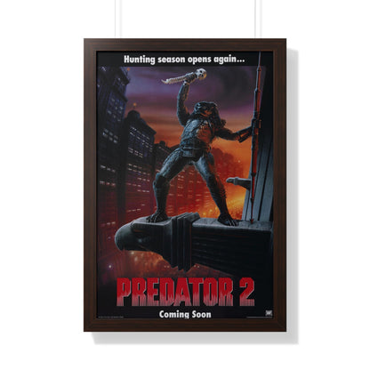 PREDATOR 2 (TEASER) 1990 - Framed Movie Poster-20" x 30"-The Sticker Space