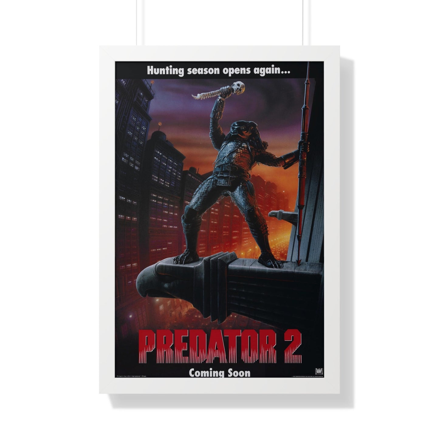 PREDATOR 2 (TEASER) 1990 - Framed Movie Poster-20" x 30"-The Sticker Space