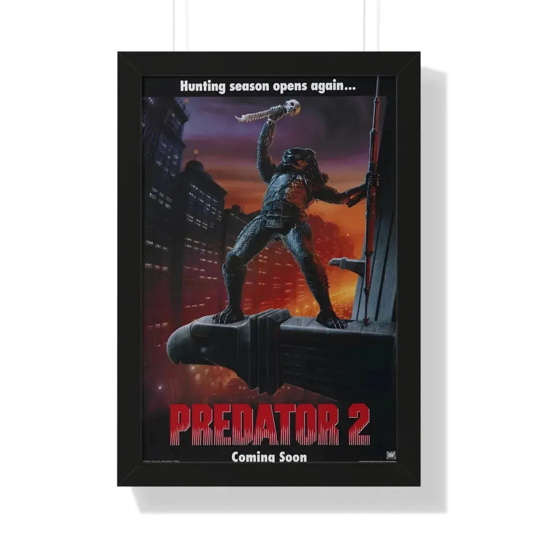 PREDATOR 2 (TEASER) 1990 - Framed Movie Poster - The Sticker Space