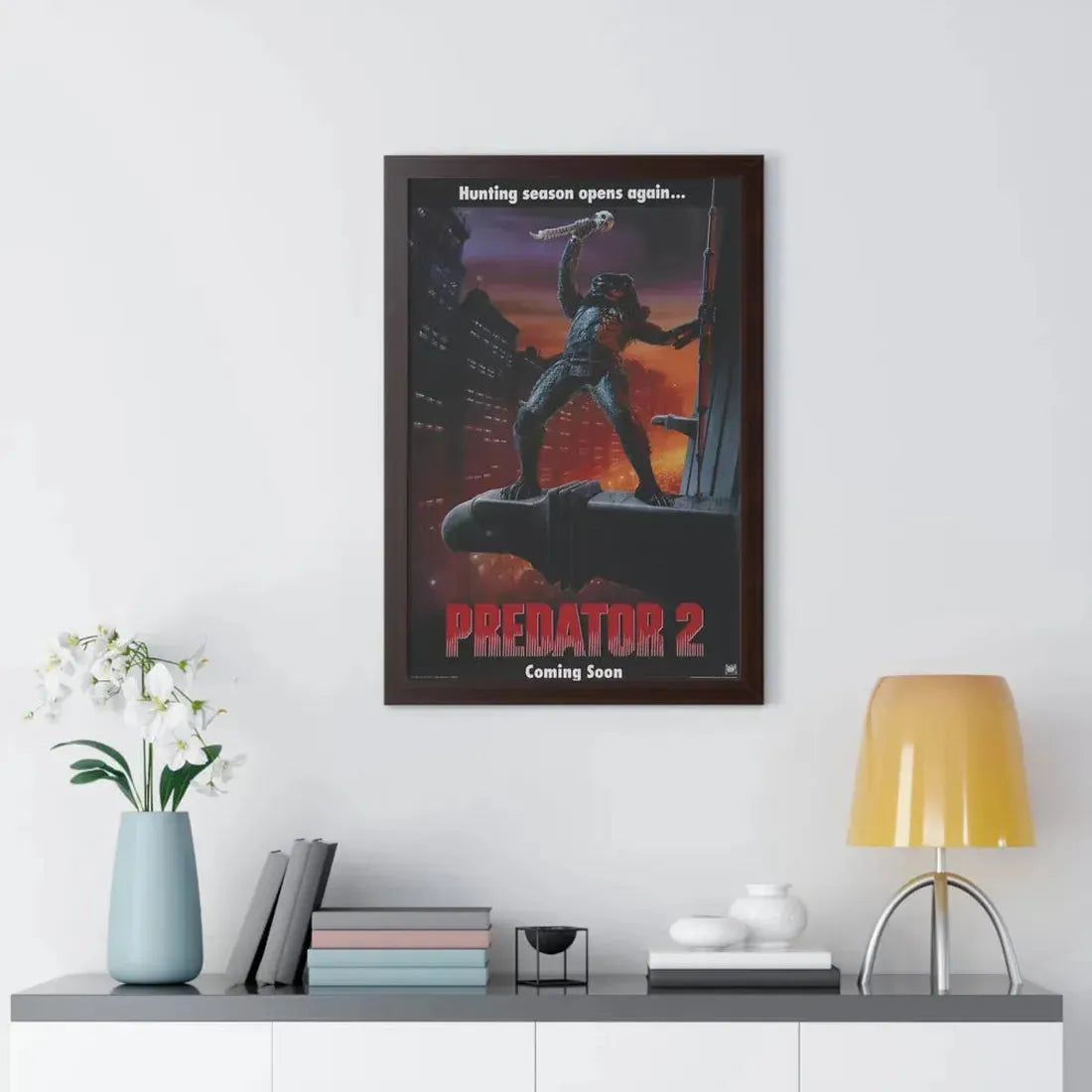 PREDATOR 2 (TEASER) 1990 - Framed Movie Poster - The Sticker Space