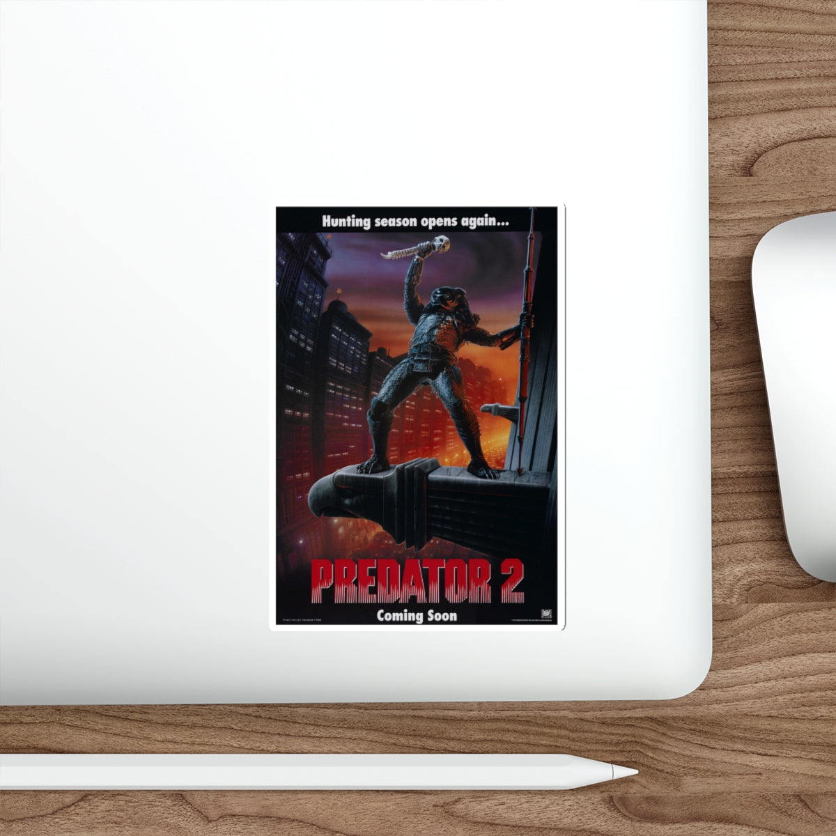 PREDATOR 2 (TEASER) 1990 Movie Poster STICKER Vinyl Die-Cut Decal-The Sticker Space