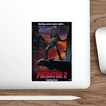 PREDATOR 2 (TEASER) 1990 Movie Poster STICKER Vinyl Die-Cut Decal-The Sticker Space