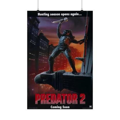 PREDATOR 2 (TEASER) 1990 - Paper Movie Poster 20″ x 30″ Matte - The Sticker Space