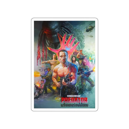 PREDATOR (THAI) 1987 Movie Poster STICKER Vinyl Die-Cut Decal 3 Inch - The Sticker Space