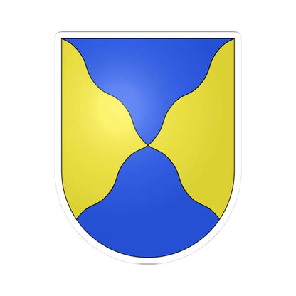 PregnyChambesy-coat of arms (Switzerland) (Coat of Arms) STICKER Vinyl Kiss-Cut Decal 3 Inch White - The Sticker Space