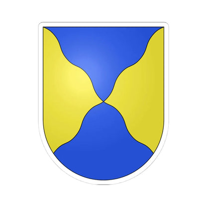 PregnyChambesy-coat of arms (Switzerland) (Coat of Arms) STICKER Vinyl Kiss-Cut Decal 4 Inch White - The Sticker Space