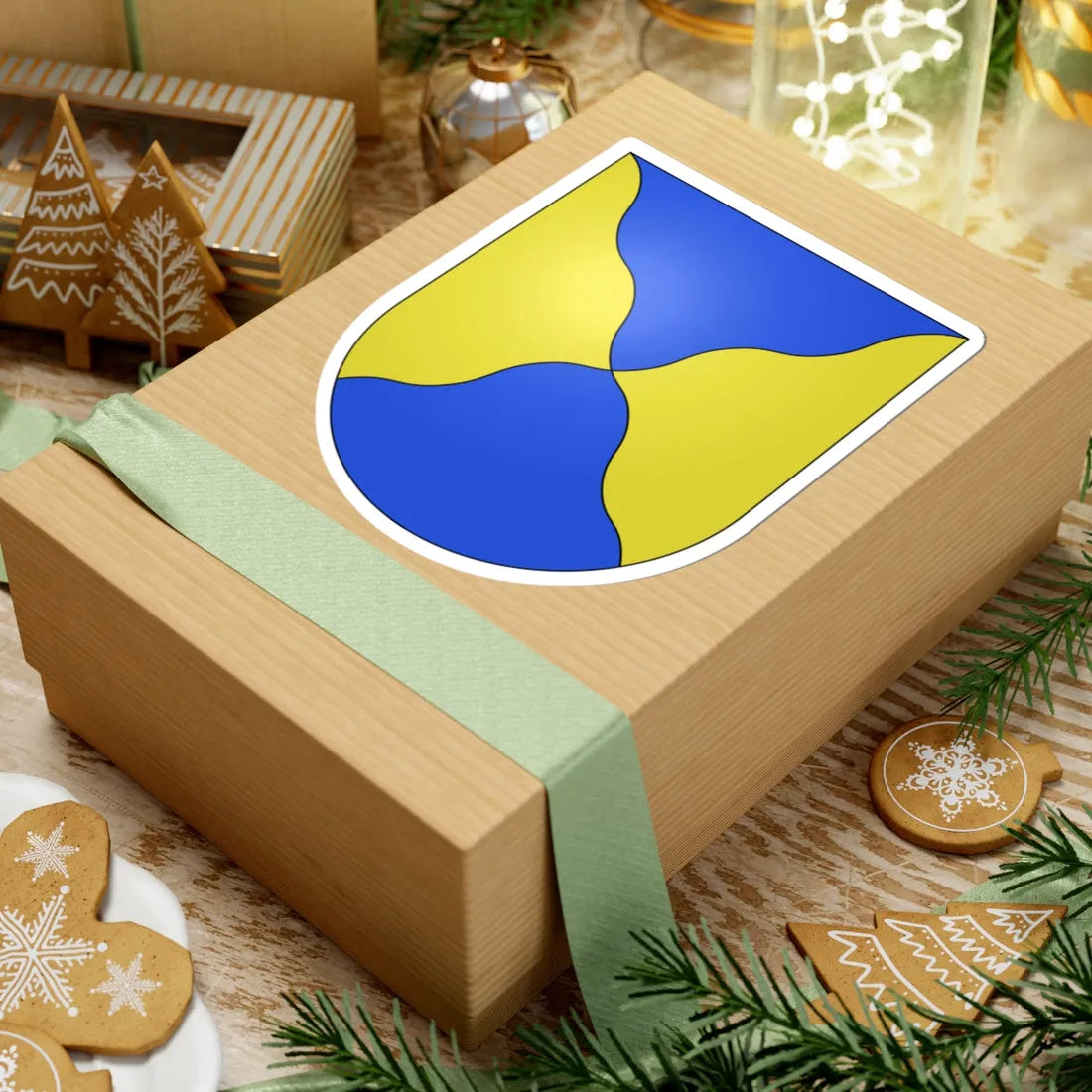 PregnyChambesy-coat of arms (Switzerland) (Coat of Arms) STICKER Vinyl Kiss-Cut Decal - The Sticker Space