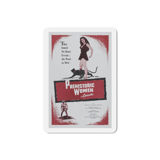 Prehistoric Women 1950 Movie Poster Die-Cut Magnet-2 Inch-The Sticker Space