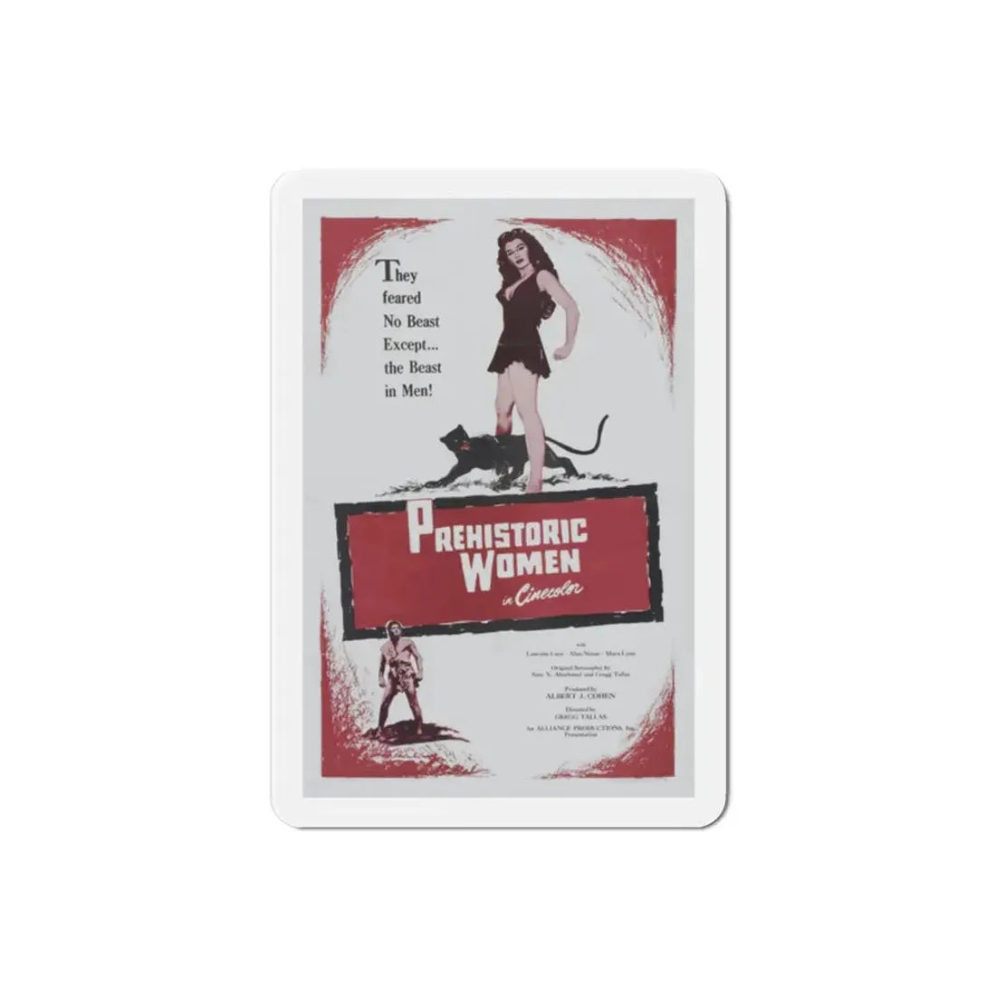 Prehistoric Women 1950 Movie Poster Refrigerator Magnet 2 Inch - The Sticker Space