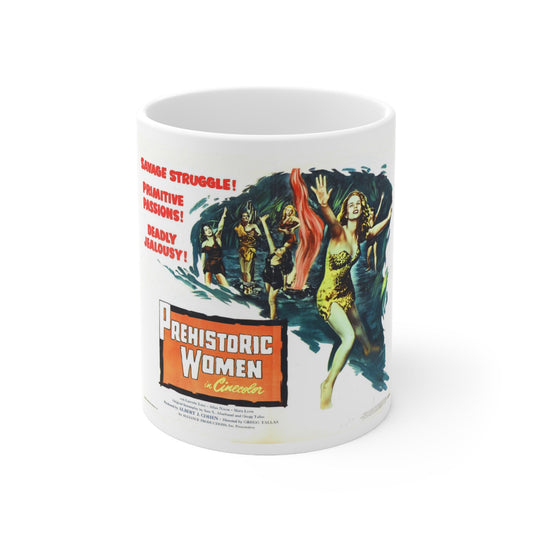 Prehistoric Women 1950 Movie Poster - White Coffee Cup 11oz-11oz-The Sticker Space