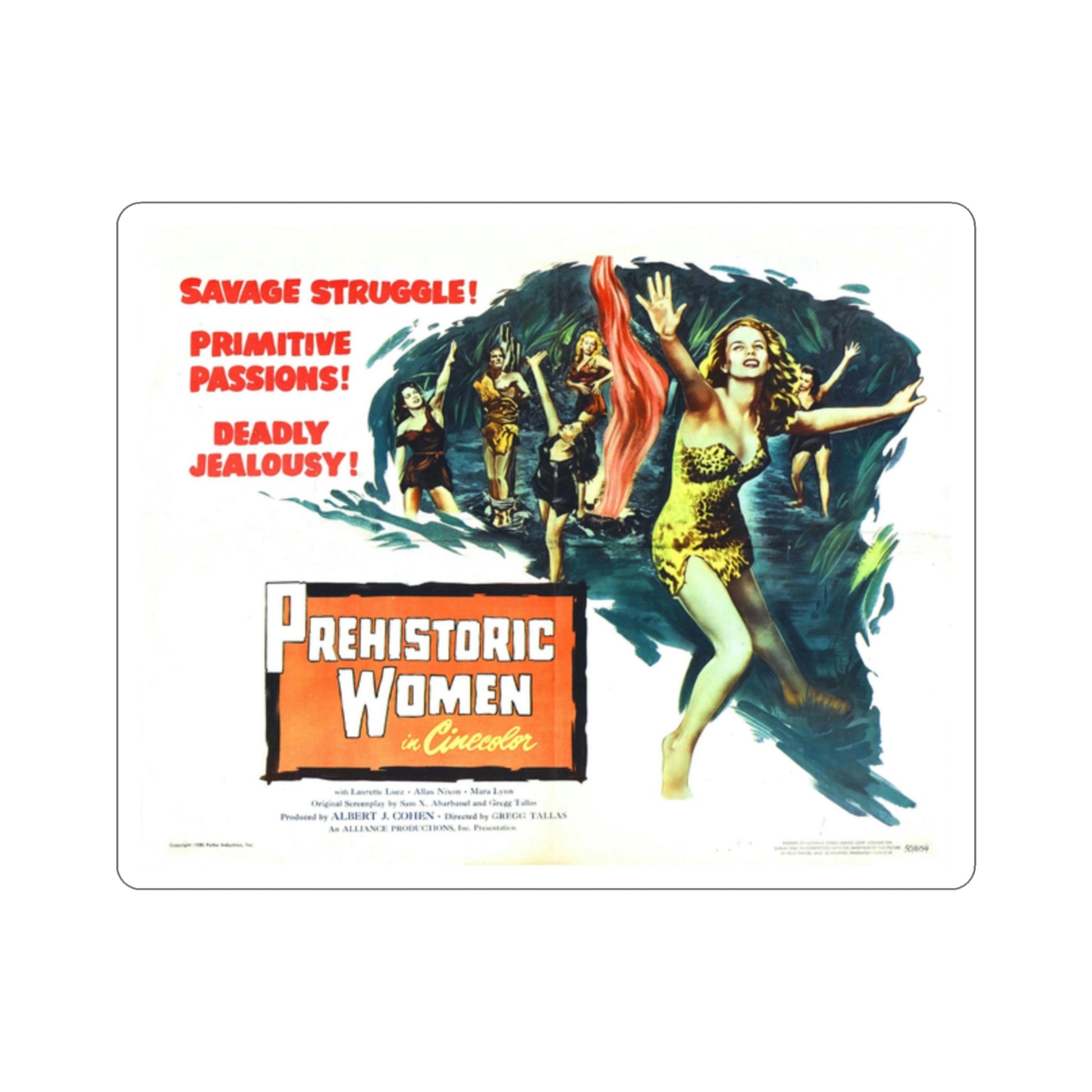 Prehistoric Women 1950 v2 Movie Poster STICKER Vinyl Die-Cut Decal-2 Inch-The Sticker Space