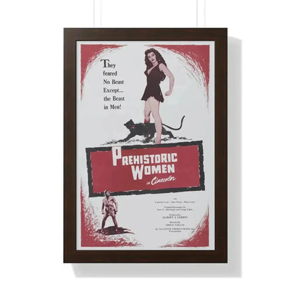 PREHISTORIC WOMEN 1967 - Framed Movie Poster 16″ x 24″ Walnut - The Sticker Space
