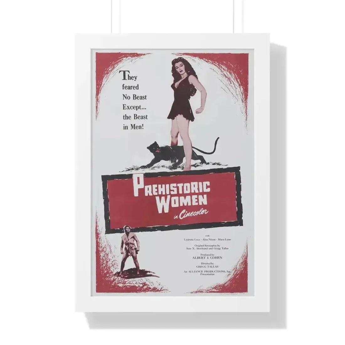 PREHISTORIC WOMEN 1967 - Framed Movie Poster 16″ x 24″ White - The Sticker Space