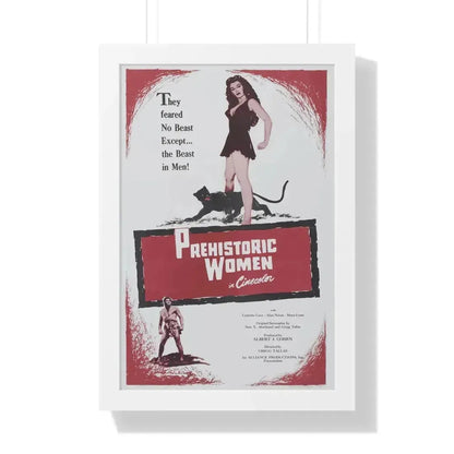 PREHISTORIC WOMEN 1967 - Framed Movie Poster 16″ x 24″ White - The Sticker Space