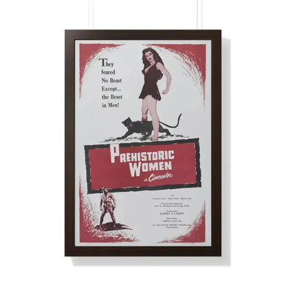 PREHISTORIC WOMEN 1967 - Framed Movie Poster 20" x 30" Walnut - The Sticker Space