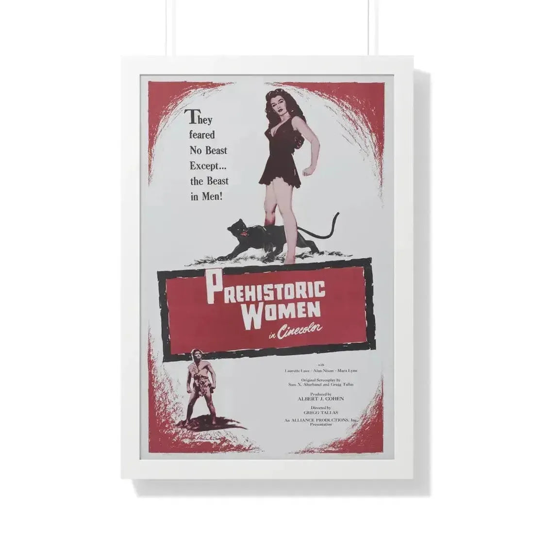 PREHISTORIC WOMEN 1967 - Framed Movie Poster 20" x 30" White - The Sticker Space