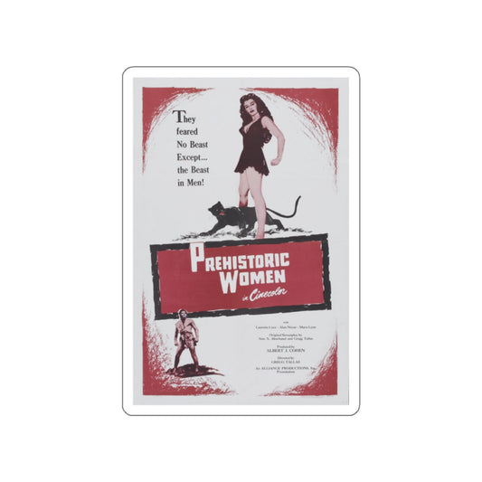 PREHISTORIC WOMEN 1967 Movie Poster STICKER Vinyl Die-Cut Decal-White-The Sticker Space