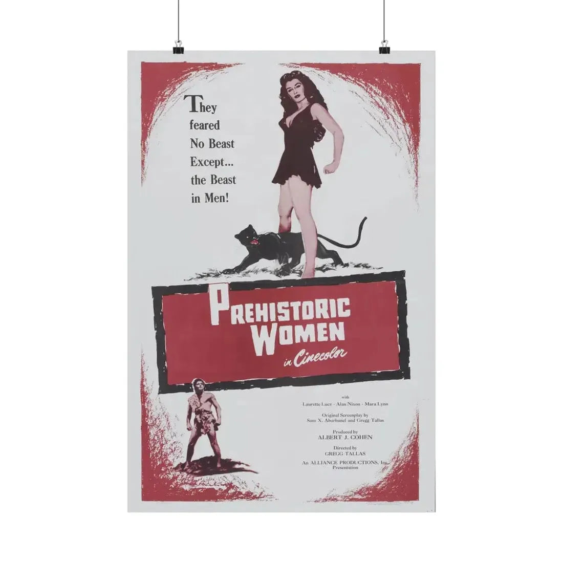 PREHISTORIC WOMEN 1967 - Paper Movie Poster - The Sticker Space