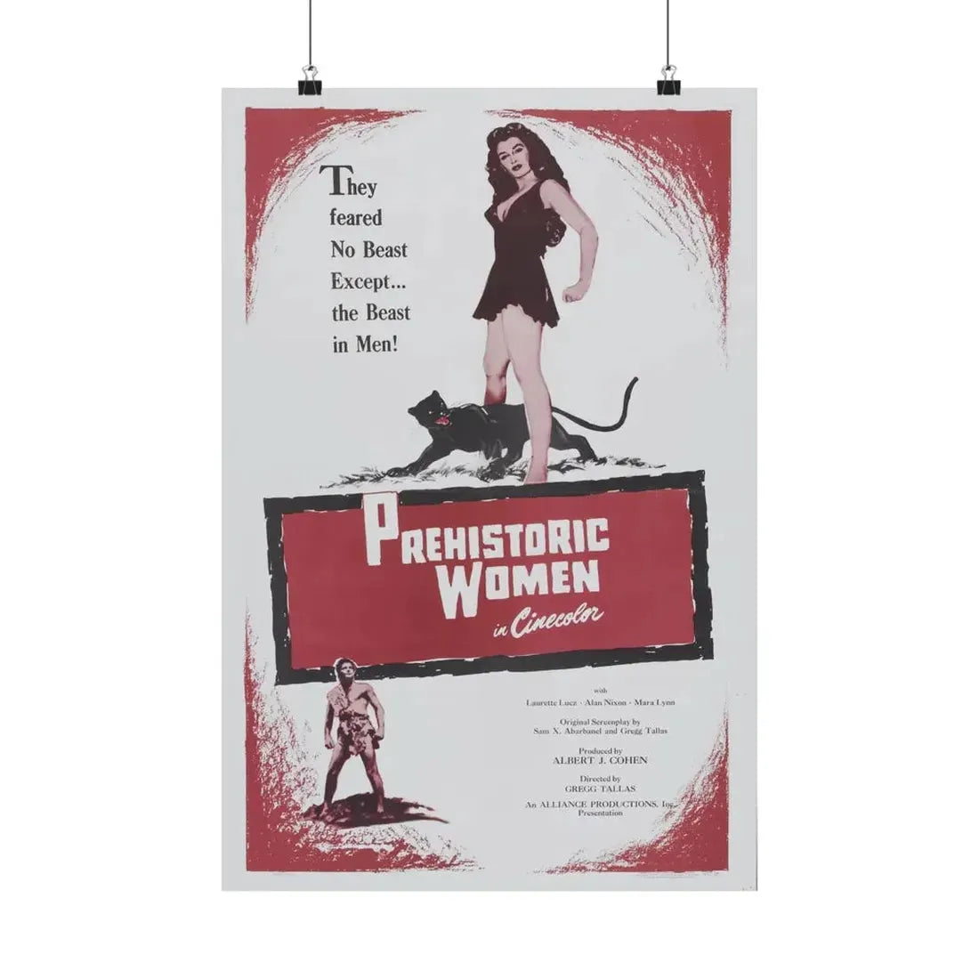 PREHISTORIC WOMEN 1967 - Paper Movie Poster - The Sticker Space