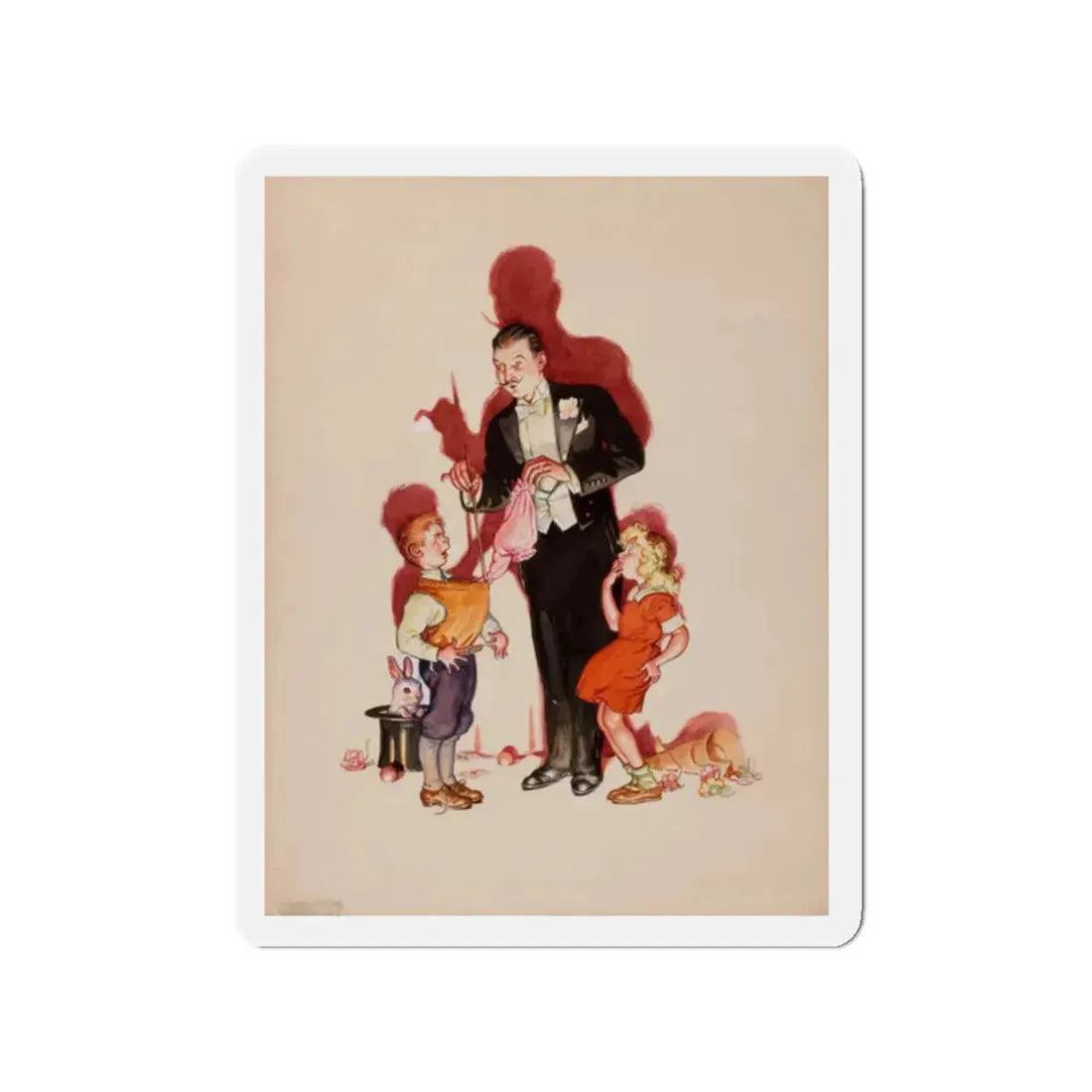 Preliminary cover art, Liberty Magazine, February 25, 1939 (Magazine Illustration) Refrigerator Magnet - The Sticker Space