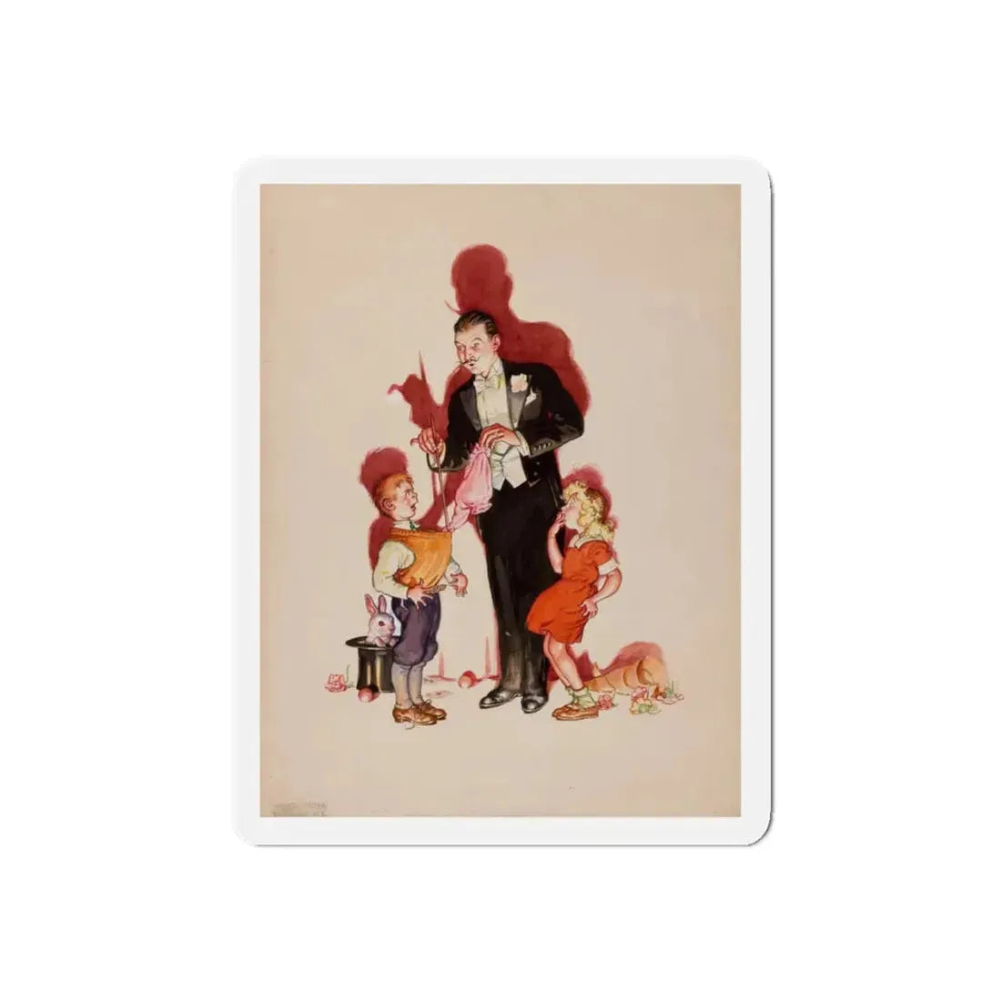 Preliminary cover art, Liberty Magazine, February 25, 1939 (Magazine Illustration) Refrigerator Magnet - The Sticker Space