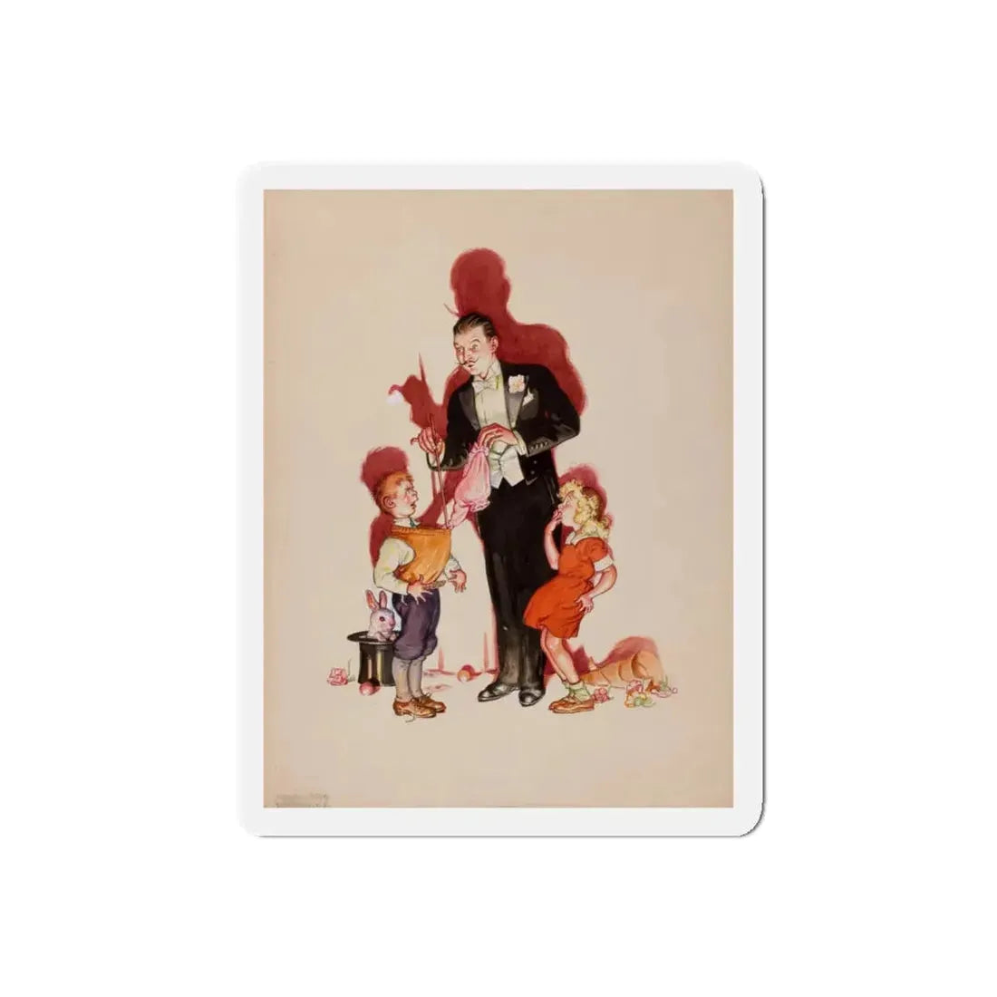 Preliminary cover art, Liberty Magazine, February 25, 1939 (Magazine Illustration) Refrigerator Magnet - The Sticker Space