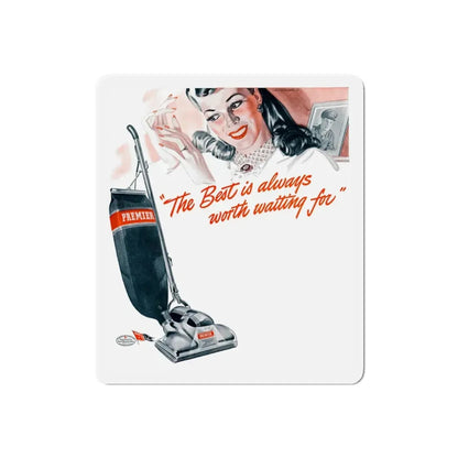 Premier vacuum cleaner ad, Ladies' Home Journal, 1945 (Magazine Illustration) Refrigerator Magnet - The Sticker Space