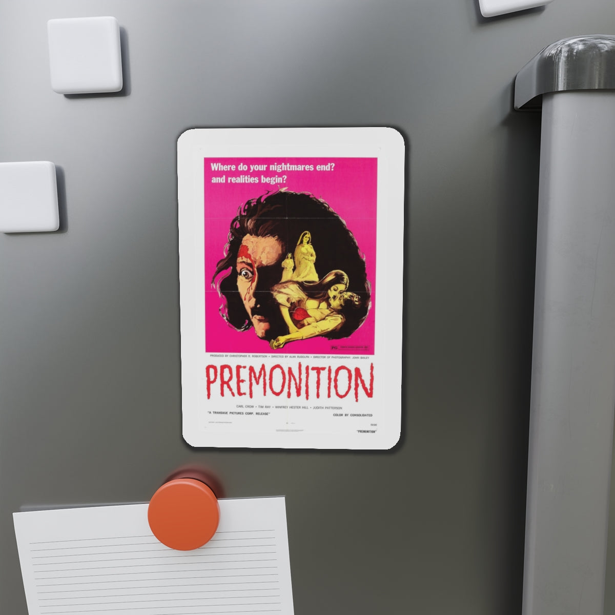 PREMONITION (THE IMPURE) 1972 Movie Poster - Refrigerator Magnet-The Sticker Space