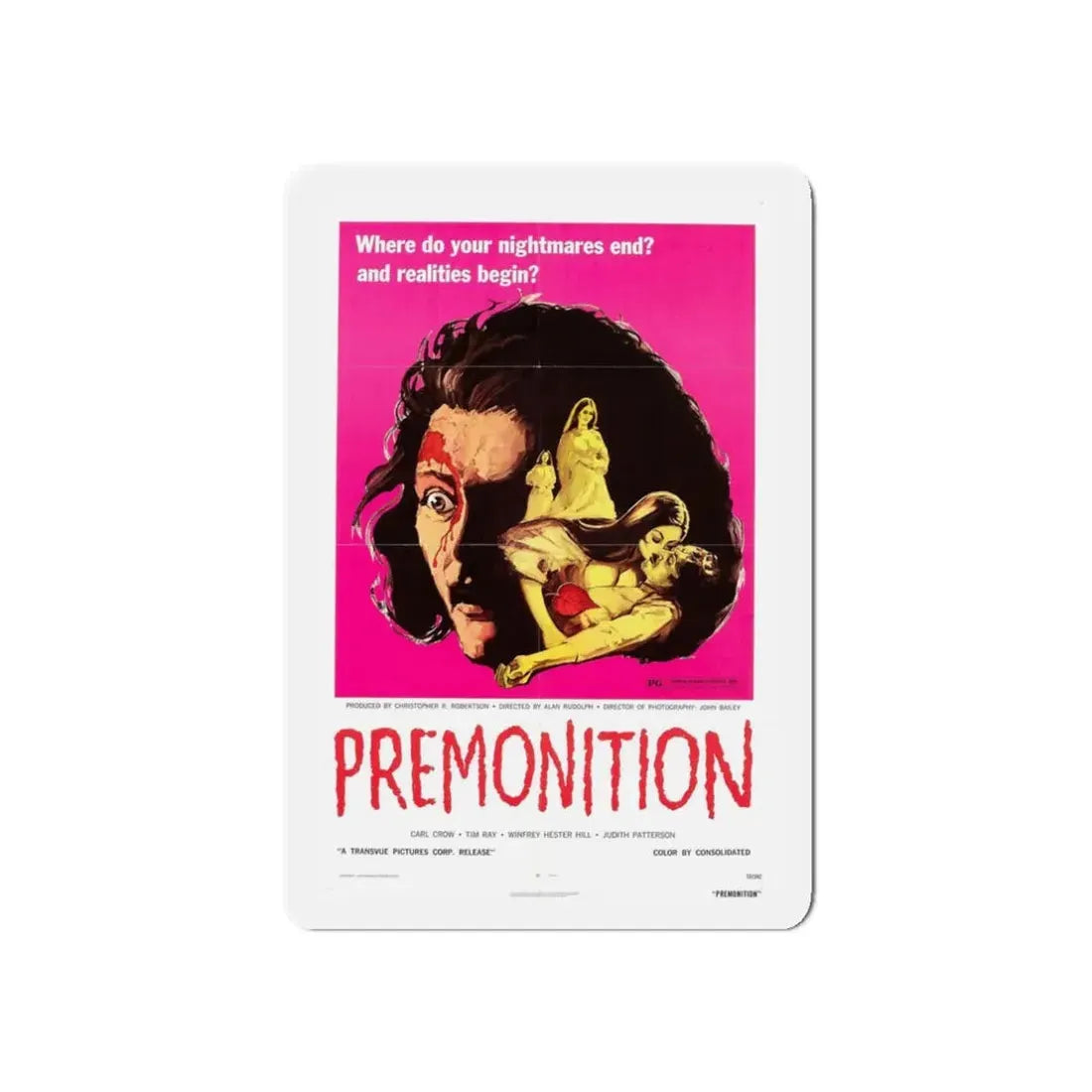 PREMONITION (THE IMPURE) 1972 Movie Poster - Refrigerator Magnet - The Sticker Space