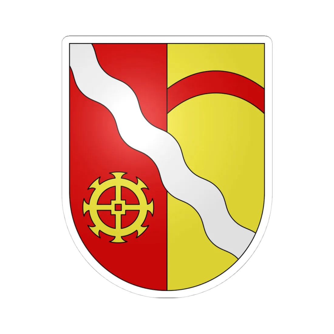 Preonzo-coat of arms (Switzerland) (Coat of Arms) STICKER Vinyl Kiss-Cut Decal 4 Inch White - The Sticker Space