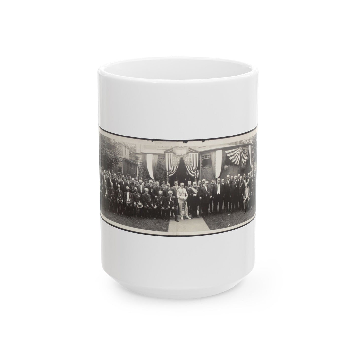 President Taft At G.A.R. Convention, Rochester, New York (U.S. Civil War) White Coffee Mug-15oz-The Sticker Space