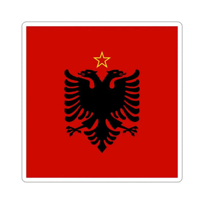 Presidential Flag of Albania 1946 to 1992 STICKER Vinyl Die-Cut Decal 3 Inch - The Sticker Space