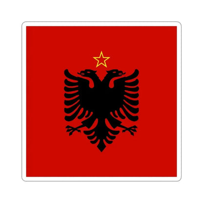 Presidential Flag of Albania 1946 to 1992 STICKER Vinyl Die-Cut Decal 4 Inch - The Sticker Space