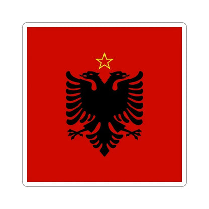 Presidential Flag of Albania 1946 to 1992 STICKER Vinyl Die-Cut Decal 6 Inch - The Sticker Space