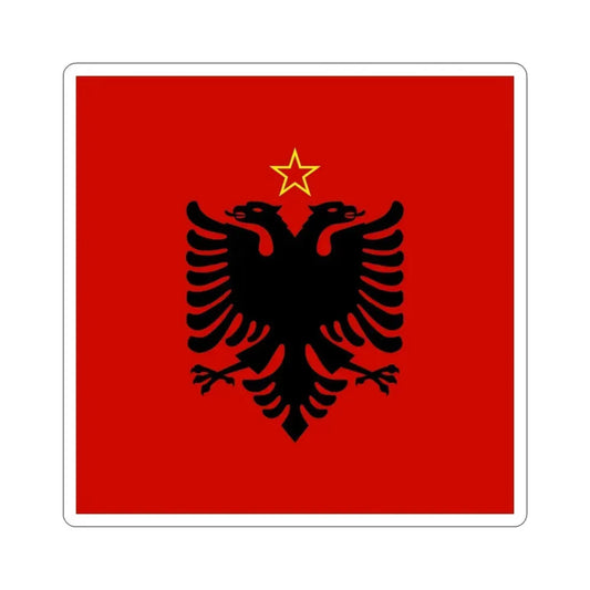 Presidential Flag of Albania 1946 to 1992 STICKER Vinyl Die-Cut Decal 6 Inch - The Sticker Space