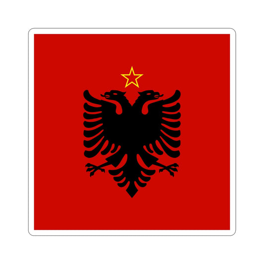 Presidential Flag of Albania 1946 to 1992 STICKER Vinyl Die-Cut Decal-6 Inch-The Sticker Space