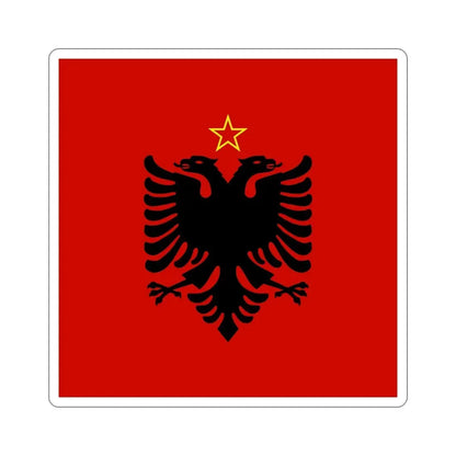 Presidential Flag of Albania 1946 to 1992 STICKER Vinyl Die-Cut Decal - The Sticker Space